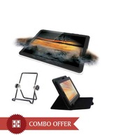 Devante 3D Storm Tablet with 7 Inch Leather Cover and Black Tablet Stand
