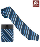Espana Black & Blue Diagonal Striped Necktie