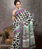 Fnf Wonderful White Bhagalpuri Silk Sarees