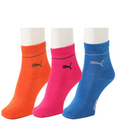 Puma Blue, Orange & Pink Socks - 3 Pair Pack