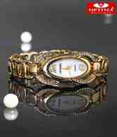 Optima Sleek Gold Studded Watch