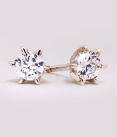 Lencia CZ Studded Gorgeous Sterling Silver Earrings