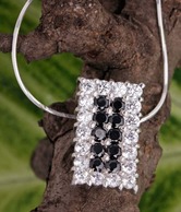 Lencia Glittery CZ Studded Sterling Silver Pendant