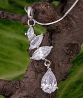 Lencia CZ Studded Amazing Sterling Silver Pendant