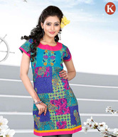 Khazana Blue & Dark Pink Kurti