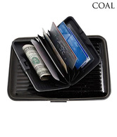 Coal Radiant Black Hard Case Aluminium Card Wallet