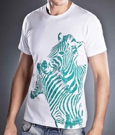 No Ordinary Wear Zebra  White  Men's T-Shirt