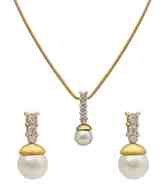 Oleva Sophisticated Gold Plated Pendant Set