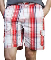 FREECULTR Red & White Checkered Bermuda Shorts