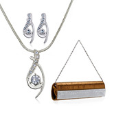 Oleva Captivating Pendant Set & Clutch Bag Combo