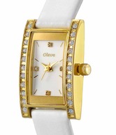 Oleva White Rectangular Dial Watch
