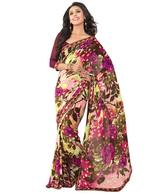 Prafful Multi Printed Faux Georgette Saree