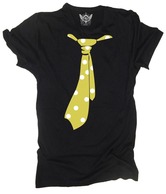 Unisopent Black Polka Tie T-shirt