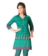 Style By PraffulClassyBlackCottonPrintedKurti