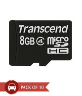 Transcend MicroSD Card 8GB  Class 4(PACK OF 10)