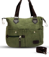 A-Progeny Attractive Military Green Handbag