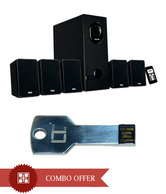 Philips Dsp2600 5.1 Speaker With Live-Tech 4Gb Pen Drive In Key Shape