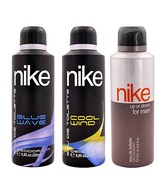 Nike Blue Wave,  Cool Wind & Up or Down Deodorant for Men-200ml Each