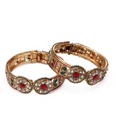 Adhira Traditional Stone Studded Kada Pair