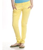 Raves Yellow Cotton Lycra Tights