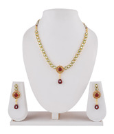 Adhira Charming Golden Plated Necklace Set
