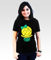 Incynk Black Graphic Printed  T-Shirt