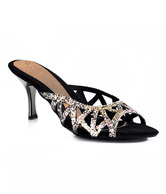 Catwalk Scintillating Silver Slip-on Pencil Heels