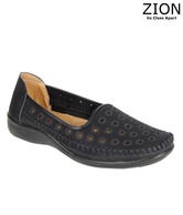 Zion Perforated Black Belly Shoes