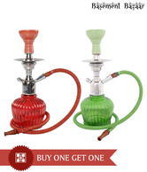 Basement Bazaar Stylish Green & Red Hookah Combo - Buy 1 Get 1 Free