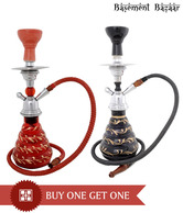 Basement Bazaar Black and Red Hookah Combo - Buy 1 Get 1 Free