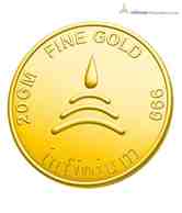 Infinium 24kt 20g 999 Purity ASSAY Certified Flower Gold Coin