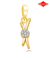 Sparkles Sleek Diamond & Gold Pendant