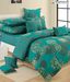 Swayam Turquoise Printed Double Bed Sheet With Two Pillow Covers
