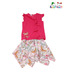 Nauti Nati Pink Top With Printed Skirt For Kids