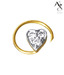 AG Diamond Heart Nose Ring