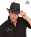 Alvaro Chic Grey & Black Striped Ribbon Hat