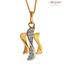 Avsar Gold & Diamond Triple Curve Pendant