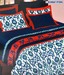 Bombay Dyeing Blue & White Floral Design Bed Sheet