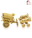 Home Sparkle Brass Bullock Cart Toy Decor