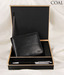 Coal Classy Black Wallet & Crystal Pen Combo