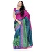 Diva Fashion Winsome Wine-Blue Printed Saree