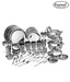 Everwel Stainless Steel Stunning 68 Pcs Dinner Set