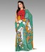 Fnf Wonderful Green Georgette Sarees