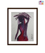 Lady in red by Abhijit Das (7 x 6 inches)