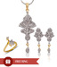 Blossomia Sparkling AD Studded Pendant Set
