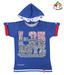 Lil Tomatoes Royal Blue Hood T-Shirt For Kids