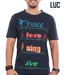Lanos Navy Blue Casual T Shirt