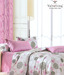 Valtellina White & Pink Circular Print Double Bed Sheet With Two Pillow Covers