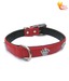 Buddy Bright Red Crown Design Leather Collar