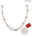Silver Centrre Silver and Rainbow Necklace with free silver coin